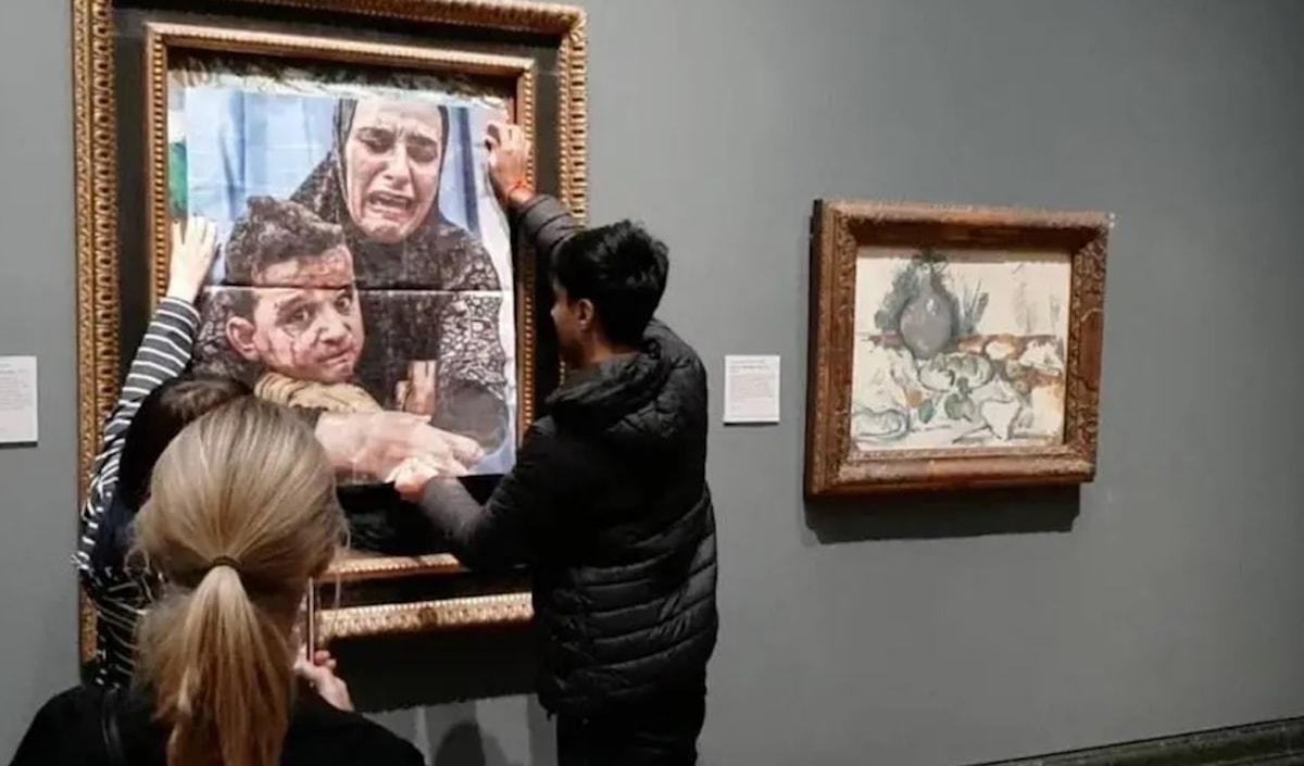 من المتحف الوطني في لندن: «أوقفوا الإبادة»