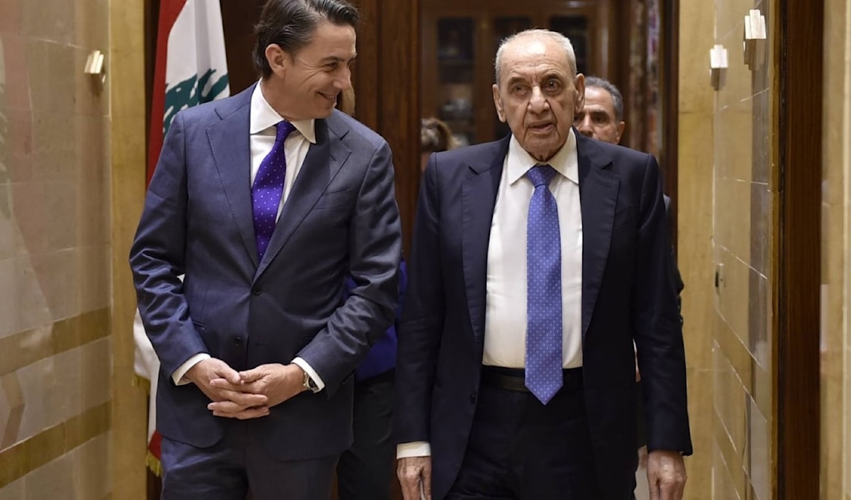 بري وهوكستين في عين التينة (د.ب.أ)