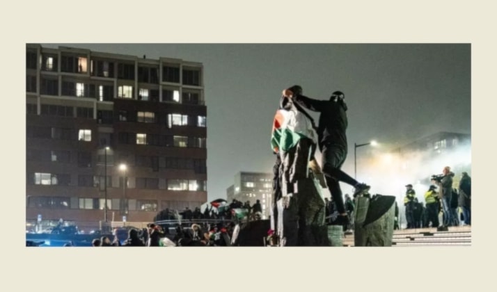 مواجهات بين إسرائيليين وداعمين لفلسطين في أمستردام