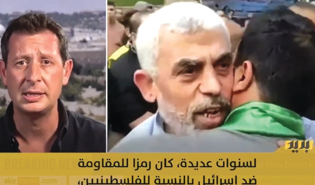 مراسل «سكاي نيوز» ينعى السنوار... ولكن