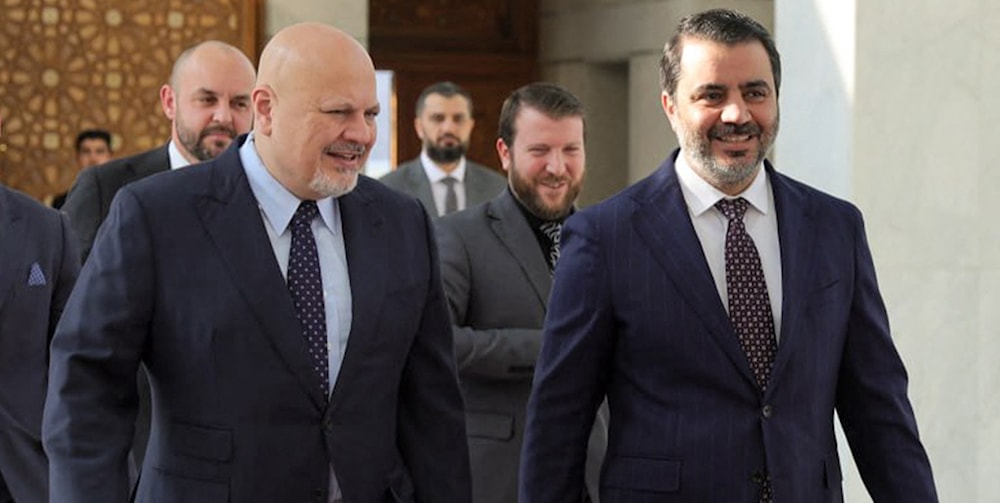 المدعي العام مع وزير الخارجية السوري في دمشق (سانا)