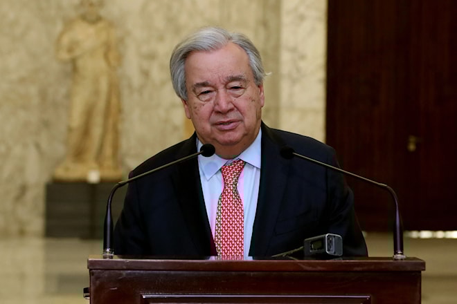 الأمين العام للأمم المتحدة أنطونيو غوتيريش (أ ف ب)