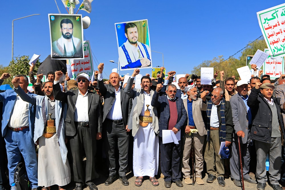 تظاهرة تضامنية مع فلسطين في صنعاء (أ ف ب)