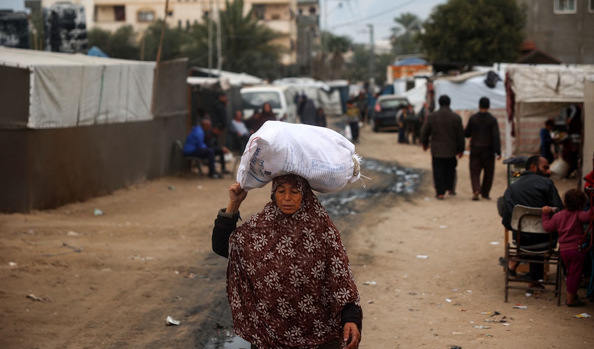 صورة من دير البلح في 22 كانون الثاني 2025 (أ ف ب)
