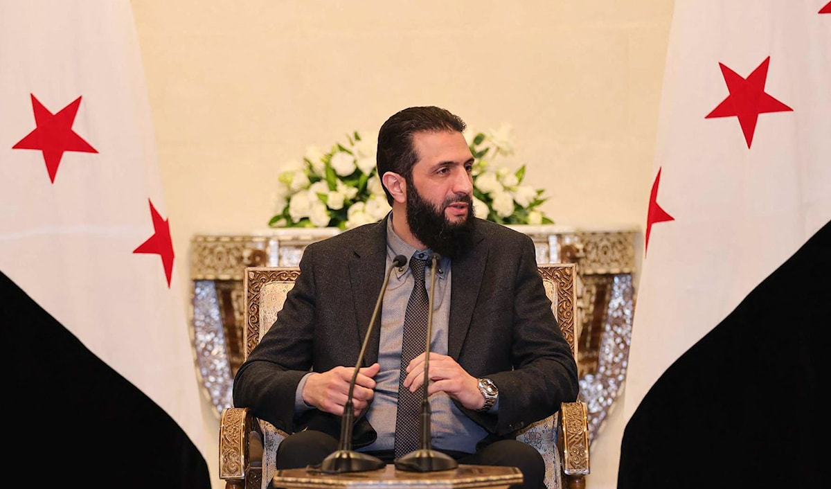 قائد الإدارة السورية الجديدة أحمد الشرع (أ ف ب)