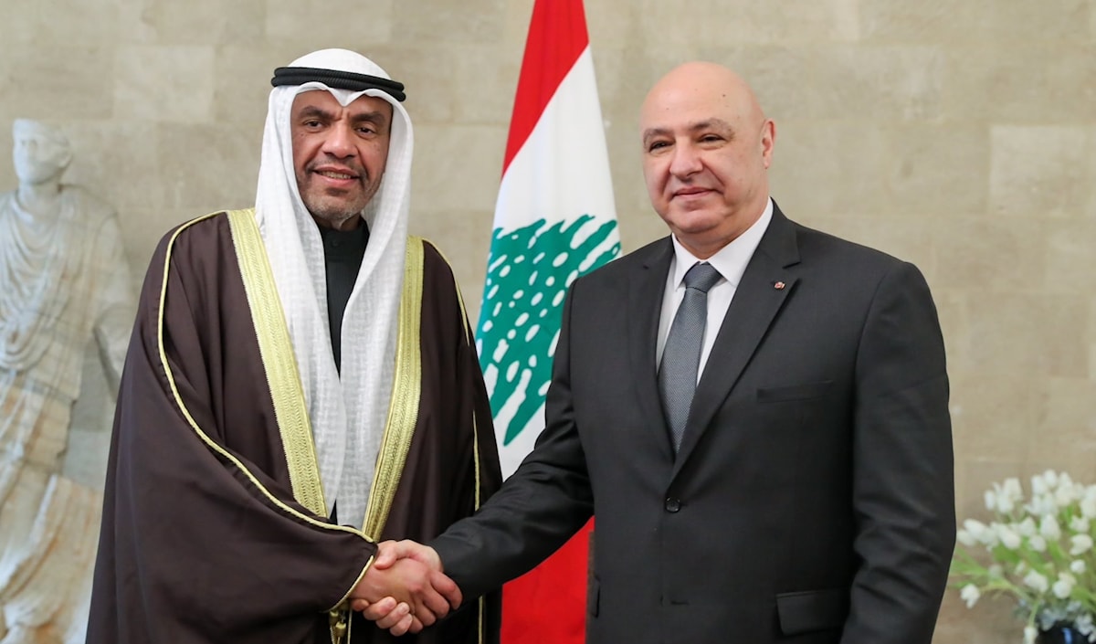 الرئيس عون يستقبل وزير خارجية الكويت في بعبدا (رئاسة الجمهورية)