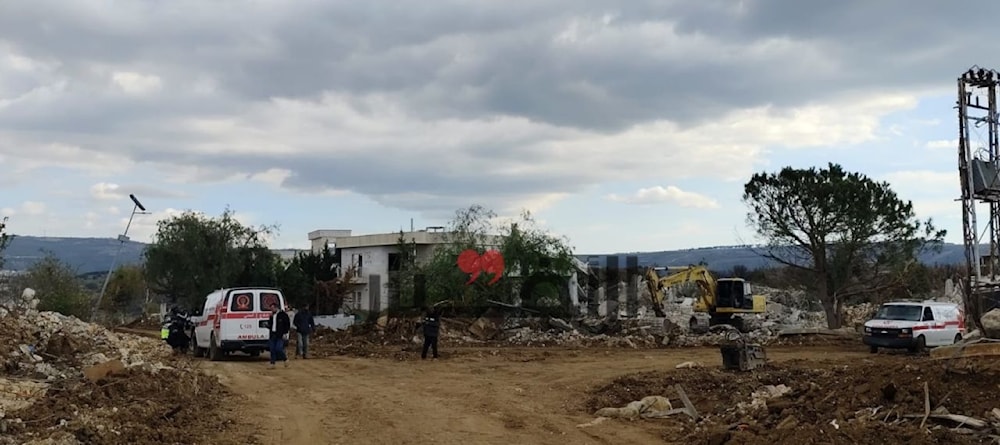 انتشال جثامين شهداء المقاومة في بلدة الجبّين الحدودية