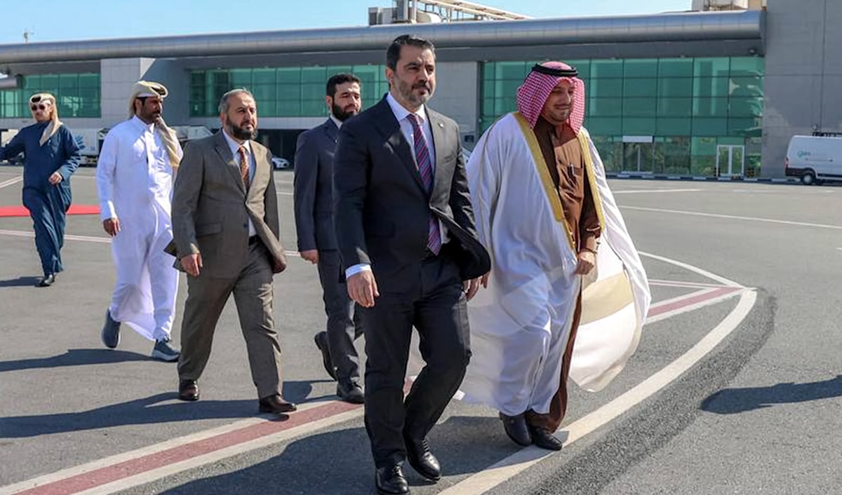 شرح الشيباني للمسؤولين في قطر «التحديات» التي تواجه سوريا في المرحلة المقبلة (أ ف ب)