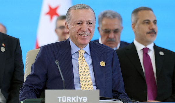 إردوغان: «نضالنا سيتواصل حتى قيام دولة فلسطينية متكاملة جغرافيّاً على حدود 1967» (أ ف ب)