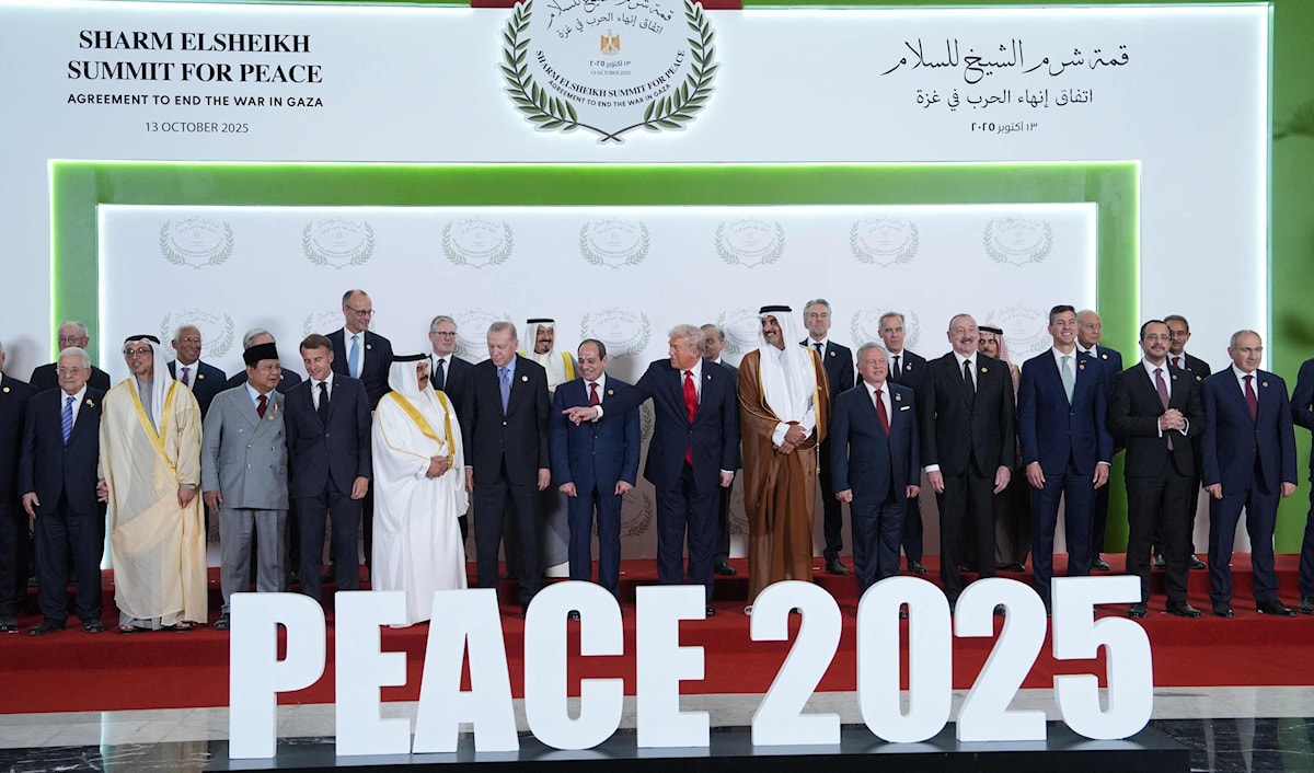 حضر قمة شرم الشيخ 31 من قادة الدول والمنظمات الدولية (أ ف ب)