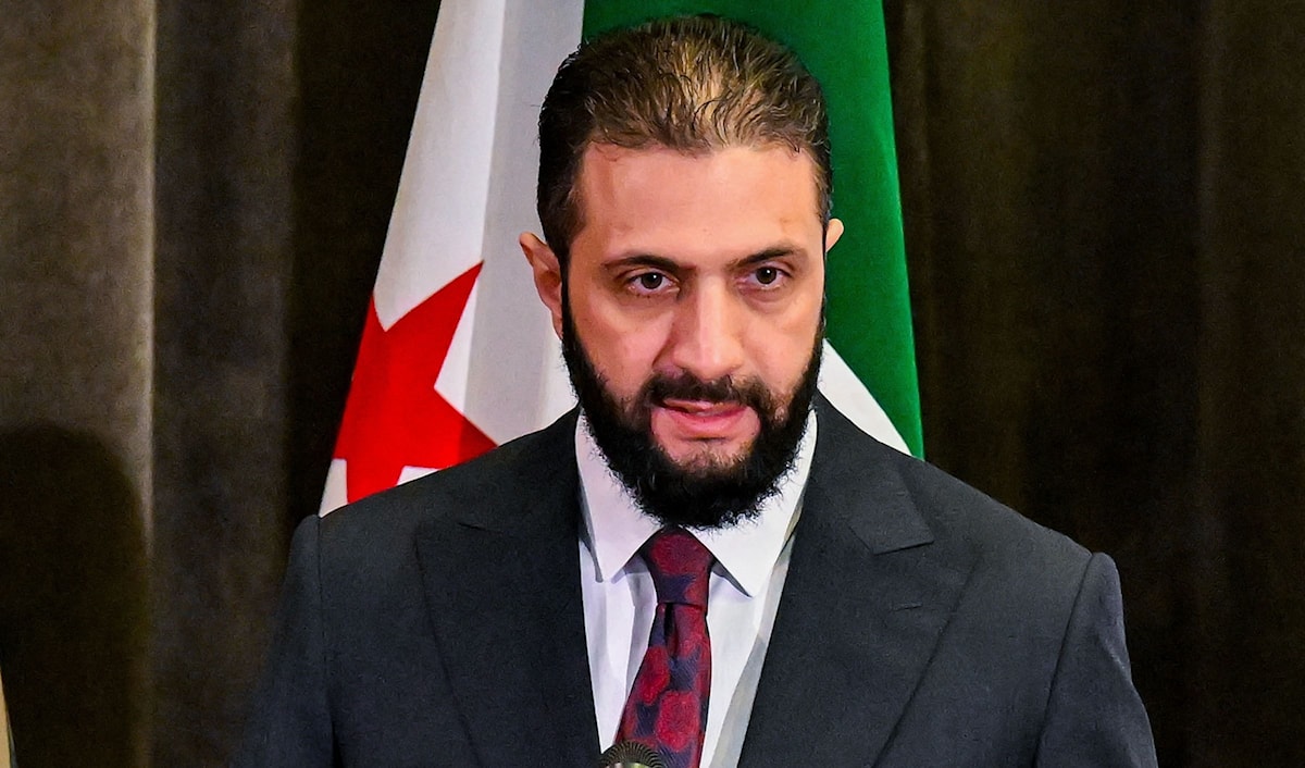 قال الشرع إن الانتخابات العامة ستتم حين يعاد إعمار البنى التحتية (أ ف ب)