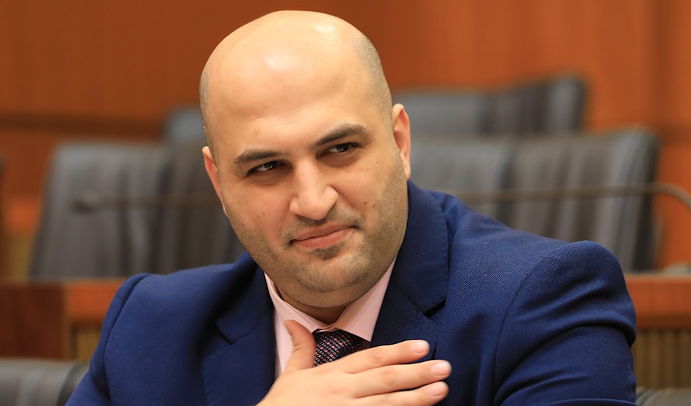 وزير الصحة العامة ركان ناصر الدين خلال جلسة مجلس النواب (هيثم الموسوي)