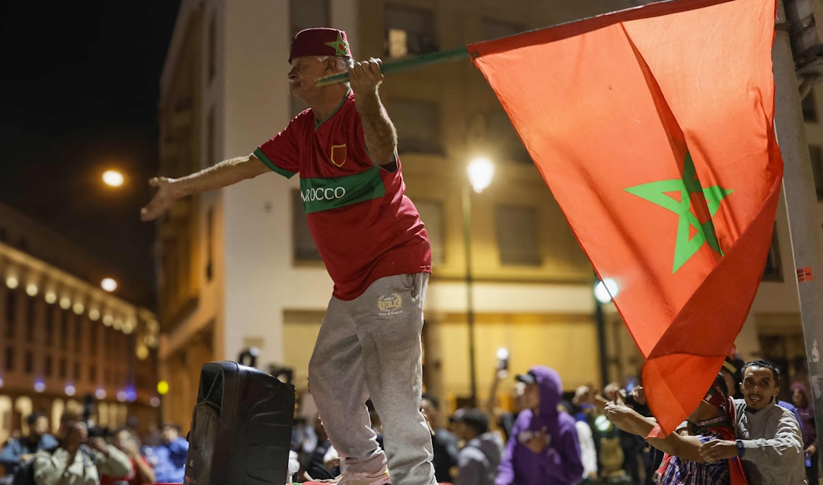من احتفالات الجماهير المغربية