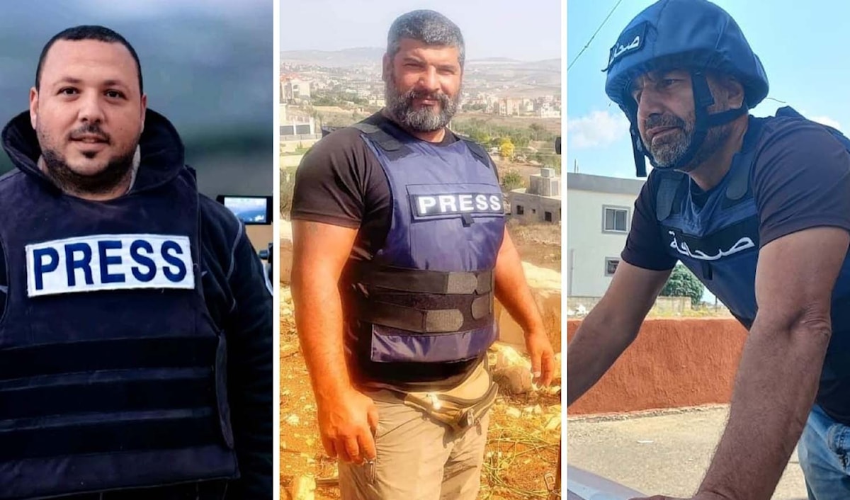 الشهداء محمد رضا وغسان نجار ووسام قاسم (الأخبار)