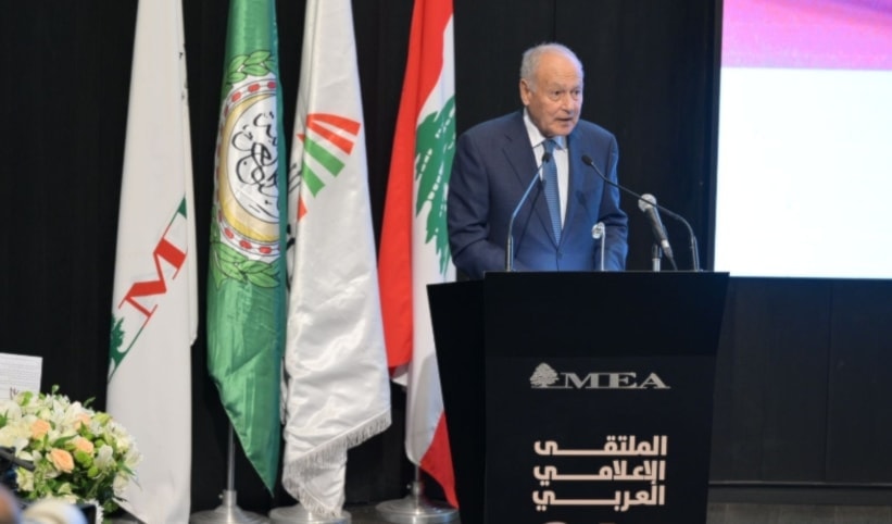 أمين عام «جامعة الدول العربية» أحمد ابو الغيط في بيروت (من الويب)