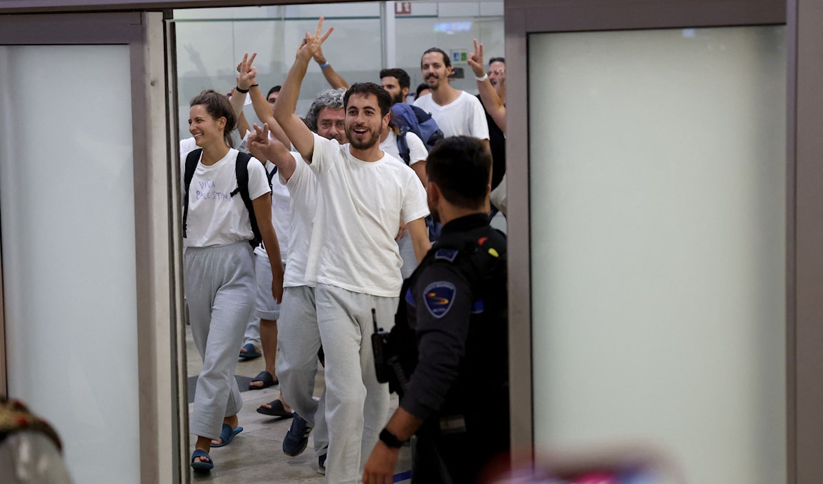 138 ناشطاً من الأسطول لا يزالون رهن الاحتجاز وفق الخارجية الإسرائيلية (أ ف ب)