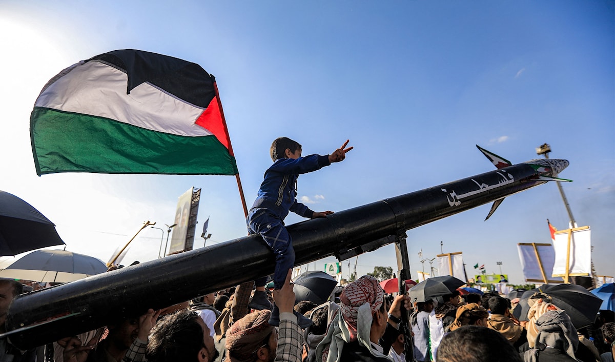 جدّد المشاط التأكيد على موقف صنعاء «المبدئي في دعم الشعب الفلسطيني» (أ ف ب)