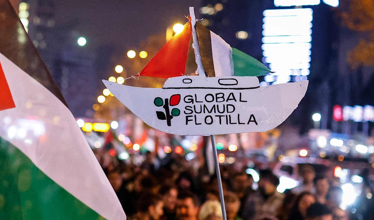 اعترض جيش الاحتلال الإسرائيلي قوارب جديدة تابعة لأسطول الصمود العالمي (أ ف ب)