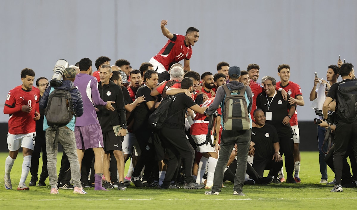 هي المرة الرابعة التي تبلغ فيها مصر النهائيات في تاريخها بعد نسخ 1934 و1990 في إيطاليا و2018 في روسيا (أ ف ب)