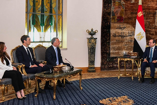 استقبل السيسي، في القاهرة، كلّاً من ويتكوف وكوشنر (أ ف ب)