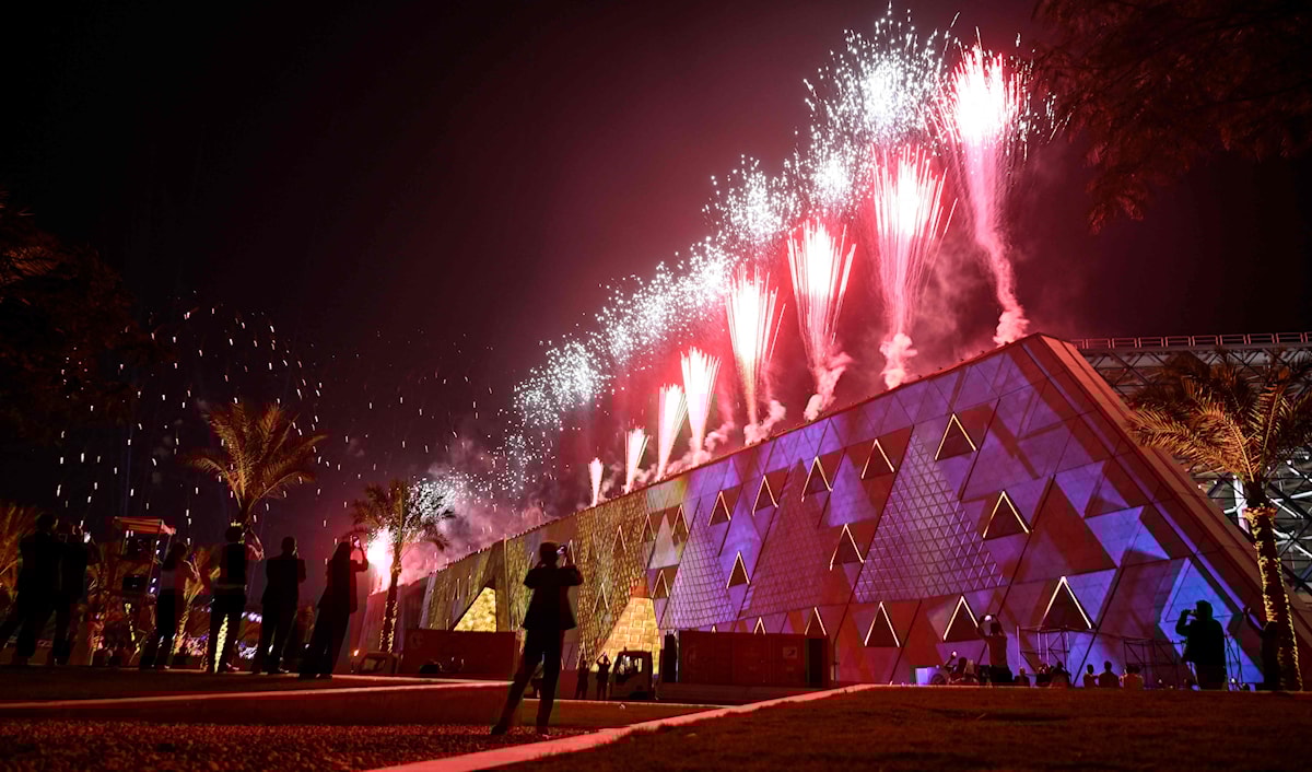 فعاليات افتتاح المتحف المصري الكبير (أ ف ب)