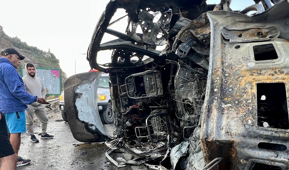 استهدفت مسيّرة للعدو سيارة على اوتوستراد البيسارية أدت الى استشهاد مواطن (علي حشيشو)