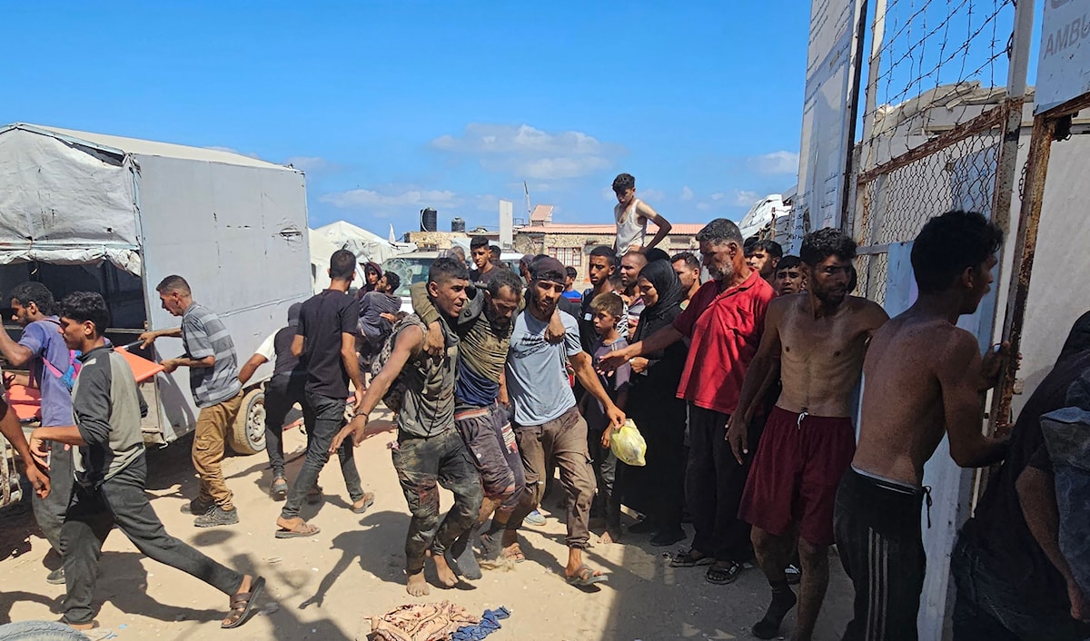 قُتل المئات بنيران إسرائيلية أمام مراكز التوزيع التابعة للمؤسسة (أ ف ب)