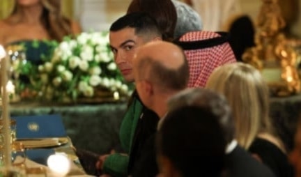 ظهرَ رونالدو في حفل عشاء عقب اجتماعٍ ثنائي بين رئيس الولايات المتحدة وولي العهد السعودي