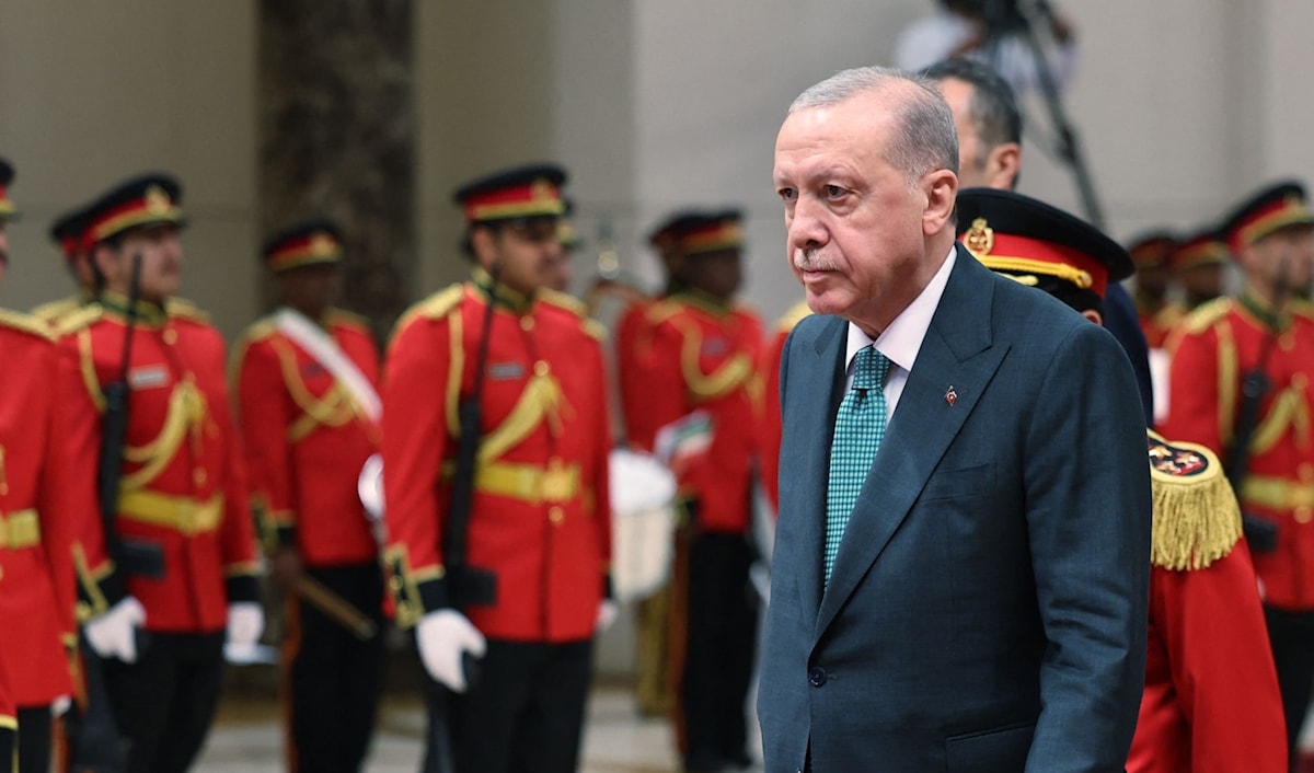 اعتبر إردوغان أن تركيا وصلت إلى مفترق طرق جديد في المسار نحو دولة خالية من الإرهاب (أ ف ب)».
