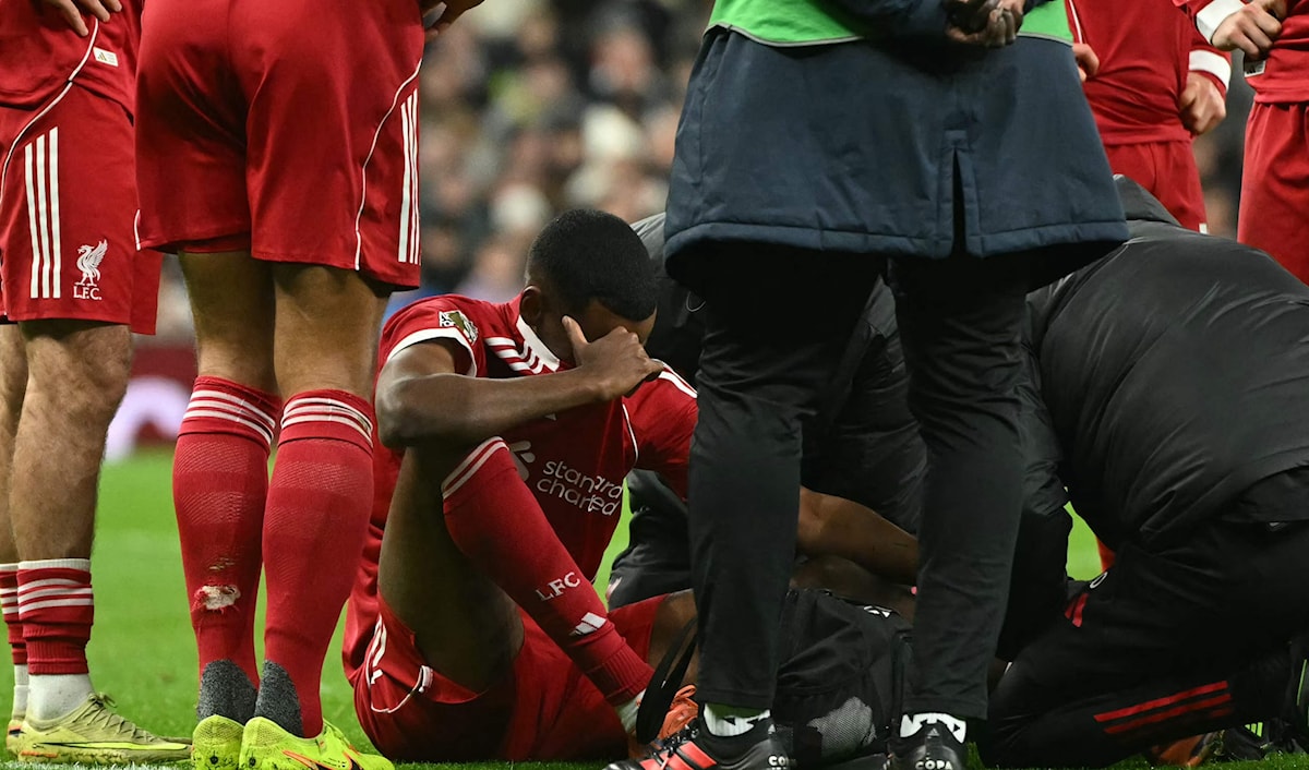 أُصيب المهاجم السويدي خلال تسجيلهِ الهدف الافتتاحي لفريقه (2-1) إثرَ تدخلٍ من مدافع توتنهام.