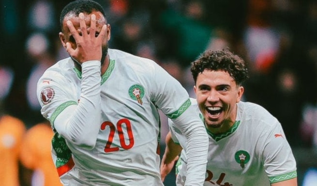 سجّلَ كل من أيوب الكعبي (9 و50) وبراهيم دياز (27) أهداف المغرب.