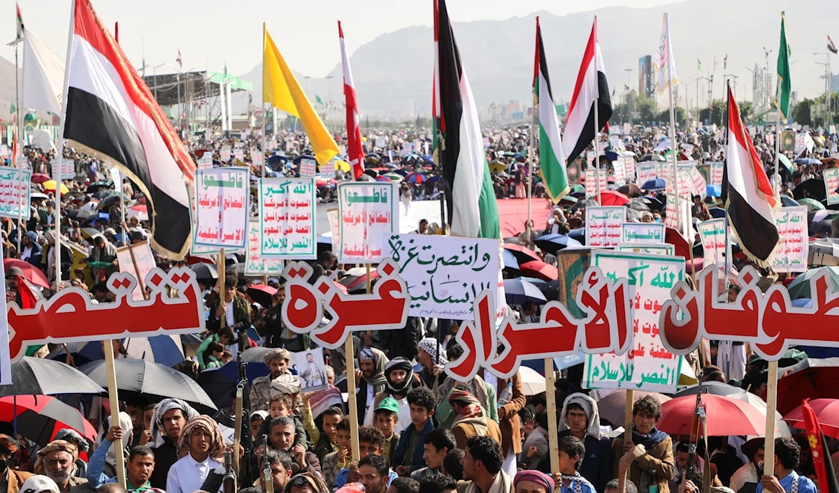 أكّد السيد الحوثي ثبات موقف الشعب اليمني بنصرة الشعب الفلسطيني (من الويب)