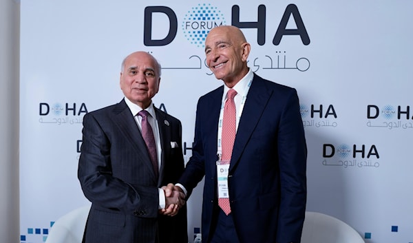 التقى حسين وبرّاك على هامش منتدى الدوحة (واع)