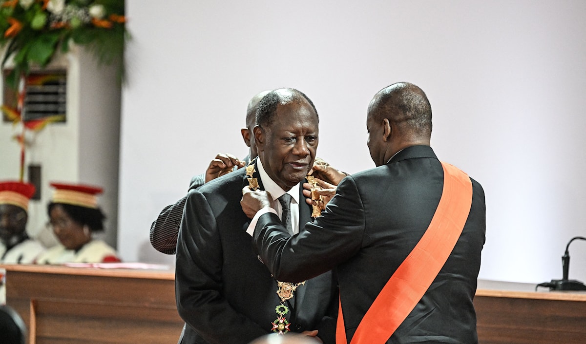 حضر قادة 11 دولة أفريقية مراسم التنصيب (أ ف ب)