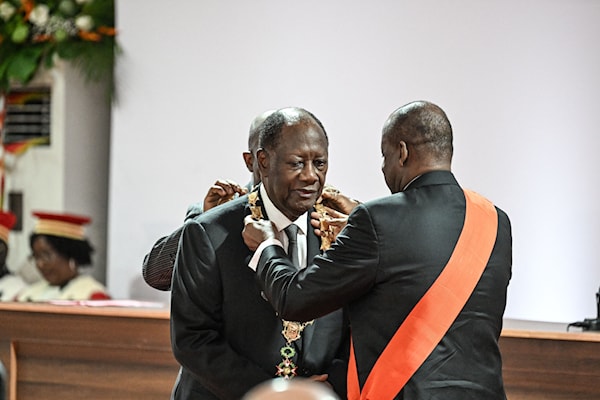 حضر قادة 11 دولة أفريقية مراسم التنصيب (أ ف ب)