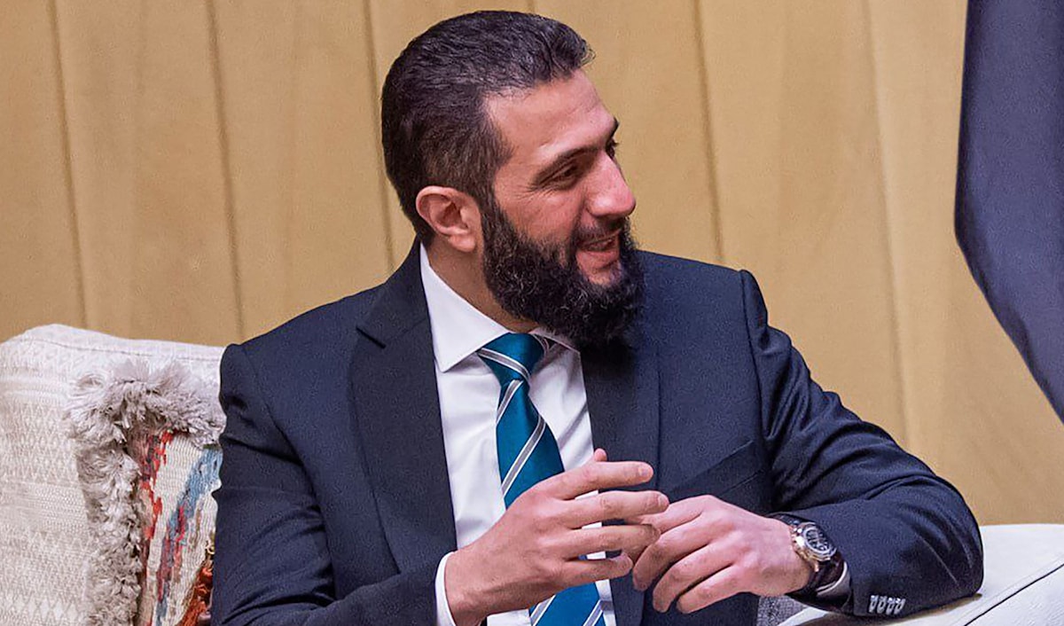 صورة للشرع خلال زيارته السعودية في الثاني من شباط (أ ف ب)