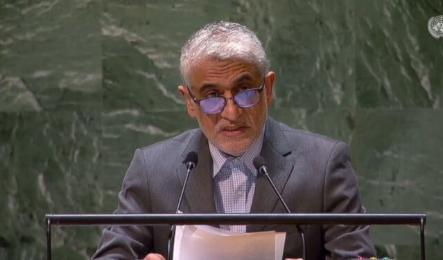السفير الإيراني والمندوب الدائم لدى الأمم المتحدة أمير سعيد إيرواني (وكالة مهر)