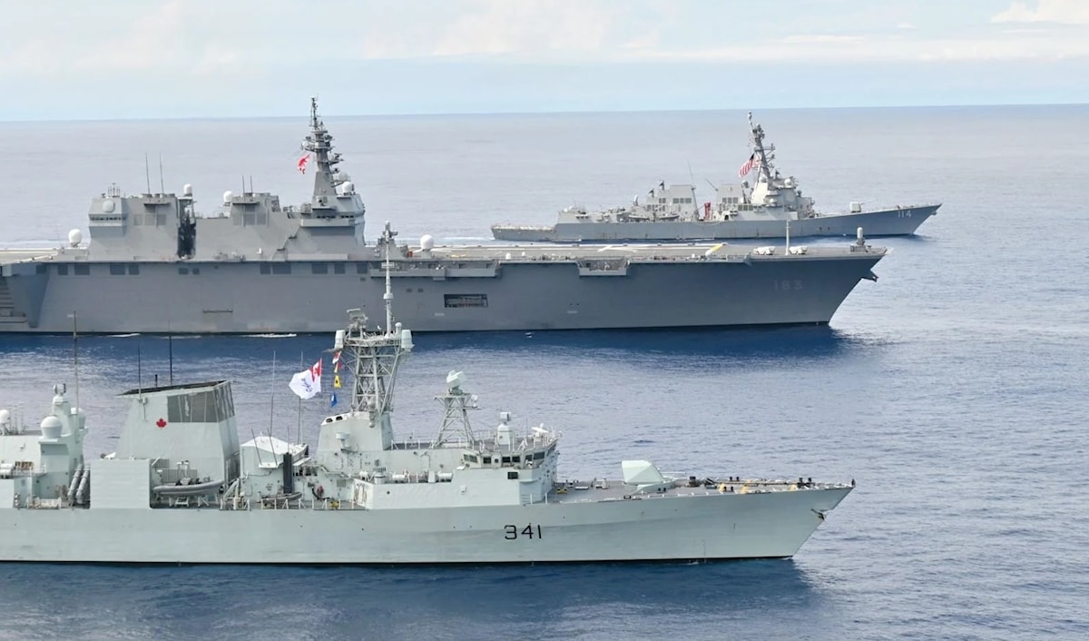 قالت كندا إن الفرقاطة  «HMCS Ottowa»عبرت مضيق تايوان  للحفاظ على حرية الحركة في الممرات المائية الدولية (من الويب)