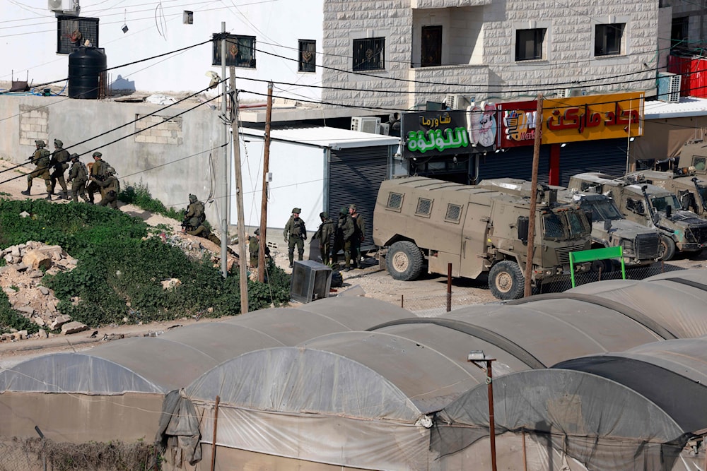 Deployment of occupation soldiers in Jenin. Photo: AFP.