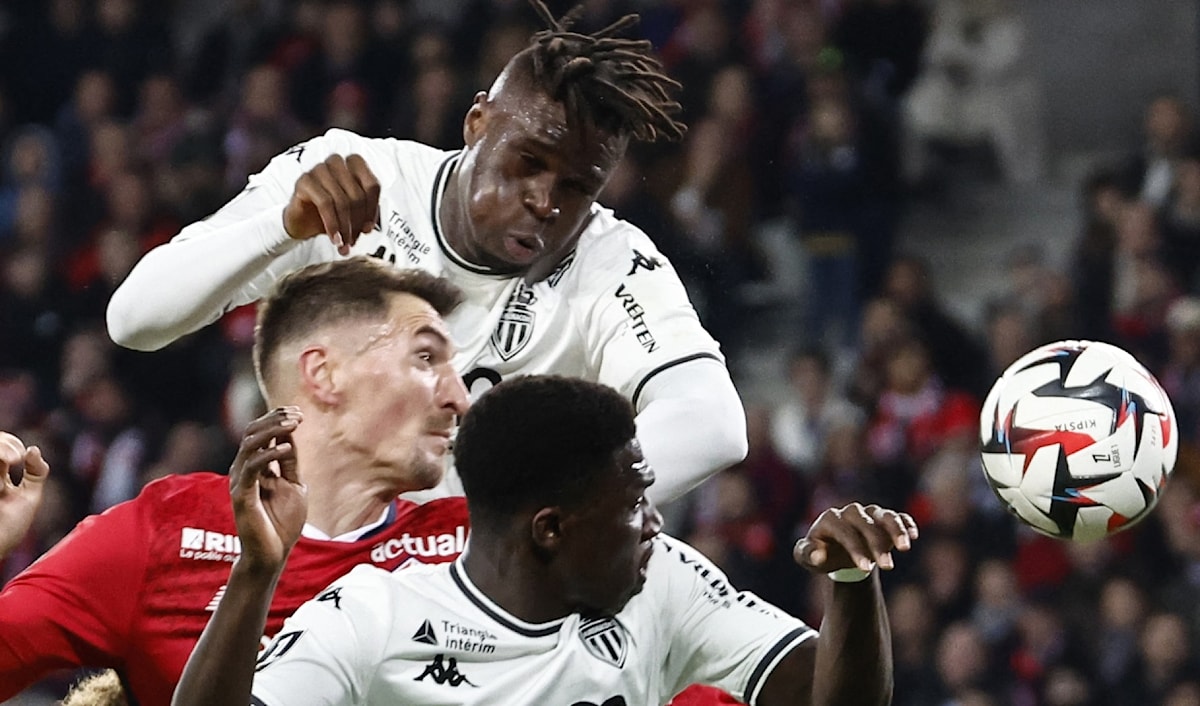 من مباراة ليل وموناكو