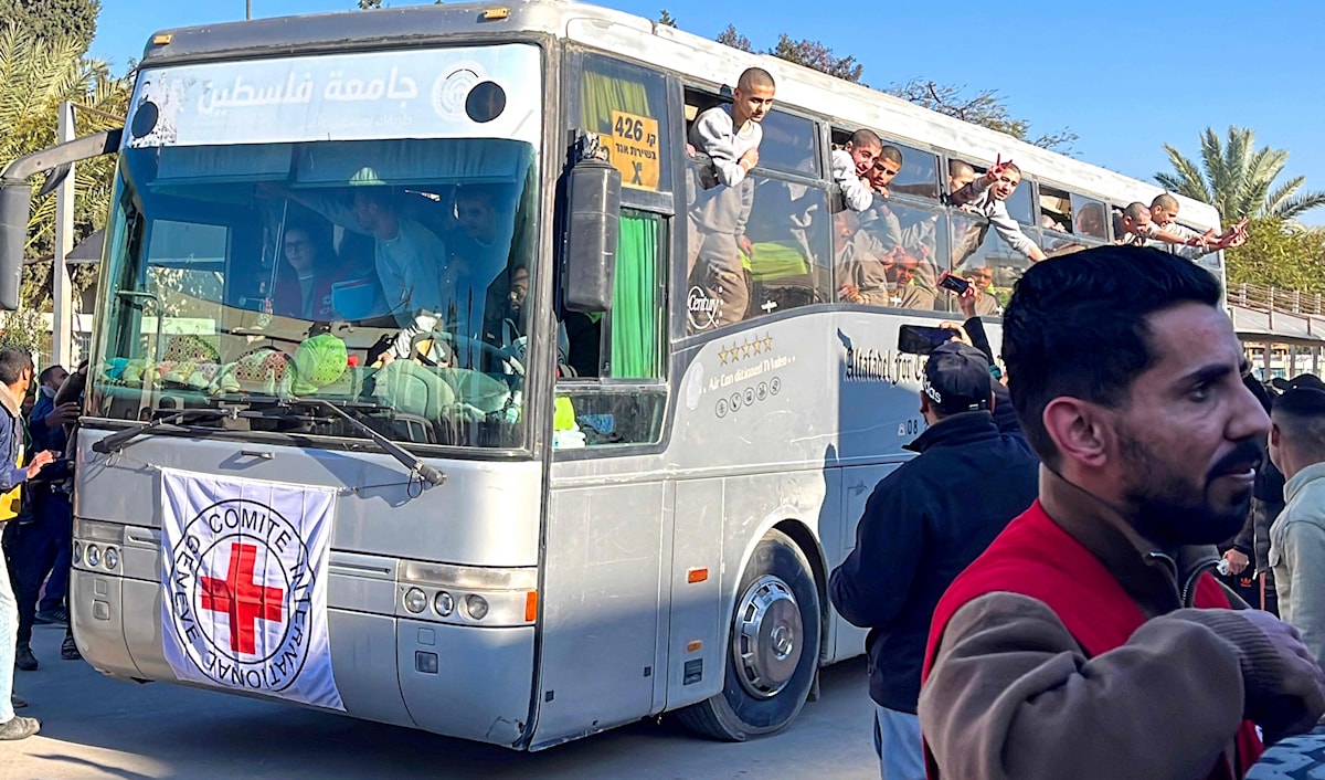 تبادل الدفعة السابعة من المرحلة الأولى لاتفاق وقف إطلاق النار (أ ف ب)