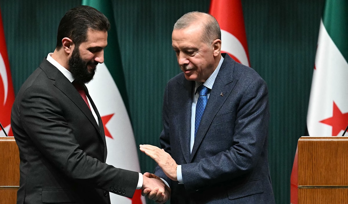 أكّد إردوغان أن تركيا «تولي أهميّة كبيرة لنجاح الإدارة (السورية) الجديدة» (أ ف ب)