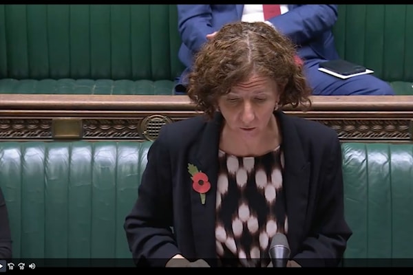 وزيرة التنمية الدولية البريطانية، أناليز دودز، تتحدث في البرلمان (من الويب)