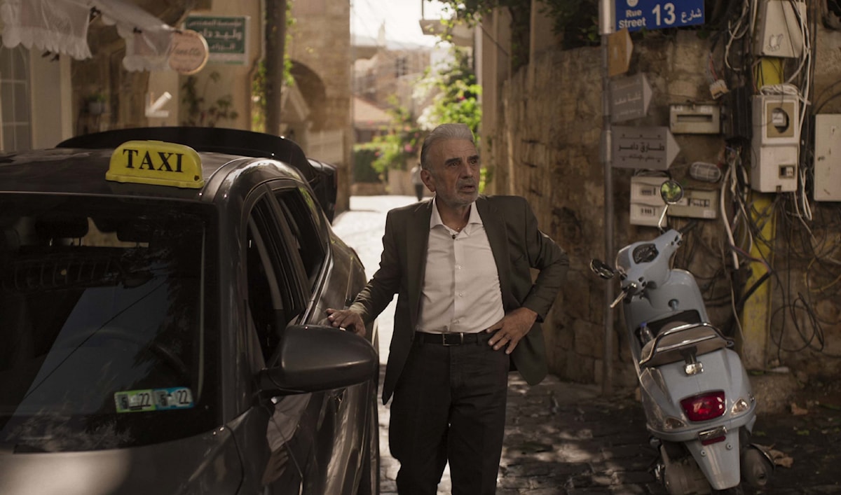 في مشهد من مسلسل «بالدم»