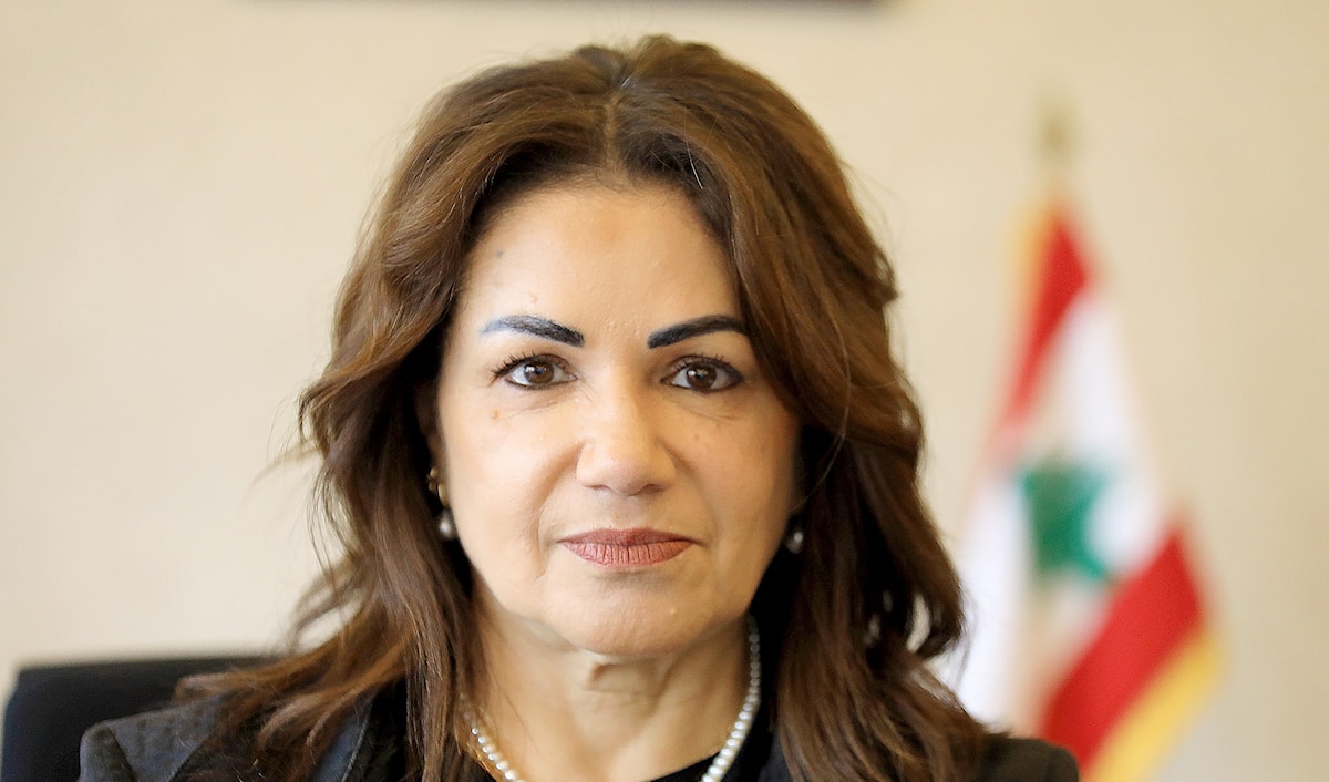 وزيرة الشؤون الاجتماعية حنين السيد (هيثم الموسوي)