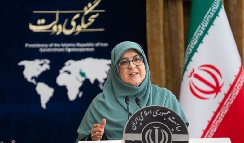 المتحدثة باسم الحكومة الإيرانية فاطمة مهاجراني (وكالة تسنيم)