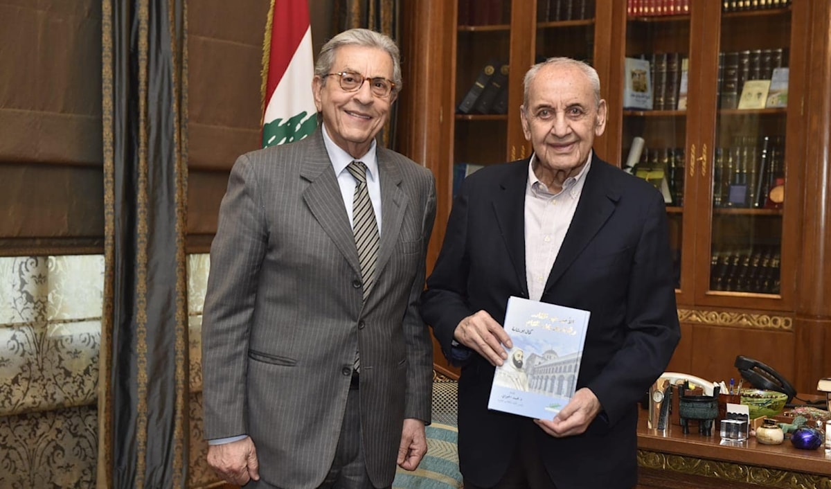 الرئيس نبيه بري وسفير الجزائر كمال أبو شامة (رئاسة مجلس النواب)