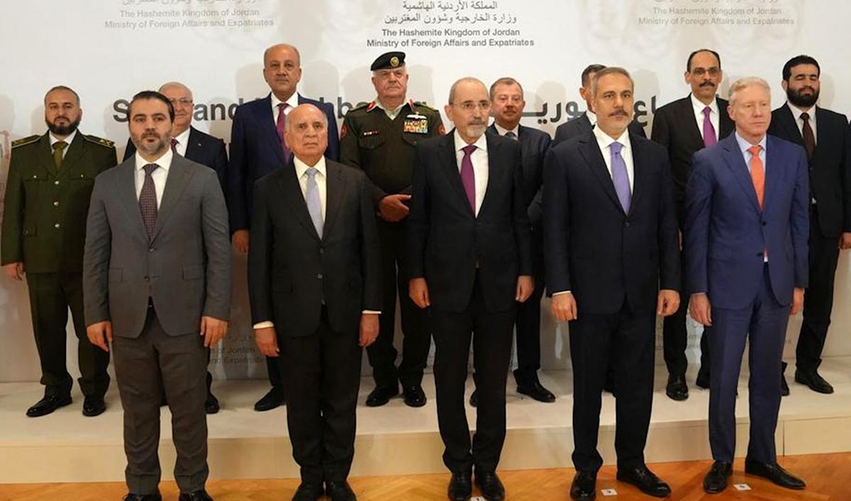 حذر وزراء خارجية الدول الخمس من خطر عودة تنظيم «داعش» الإرهابي وأجمعوا على التعاون للتصدي له (أ ف ب)