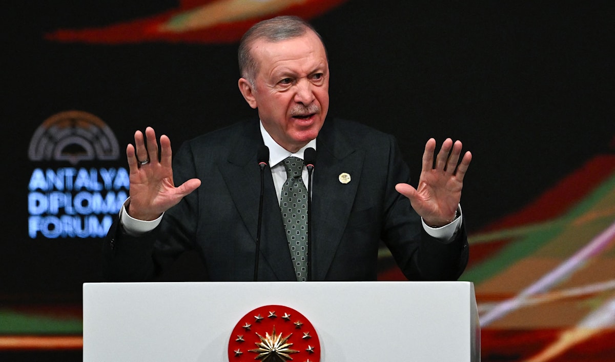 حذّر إردوغان من أنه «لا يجوز لأحد أن يسيء فهم أو تفسير رباطة جأشنا وصبرنا» (أ ف ب)