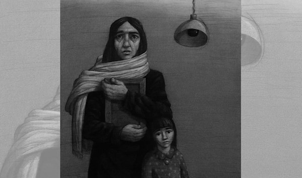 من أعمال التشكيلي السوري المعروف يوسف عبدلكي